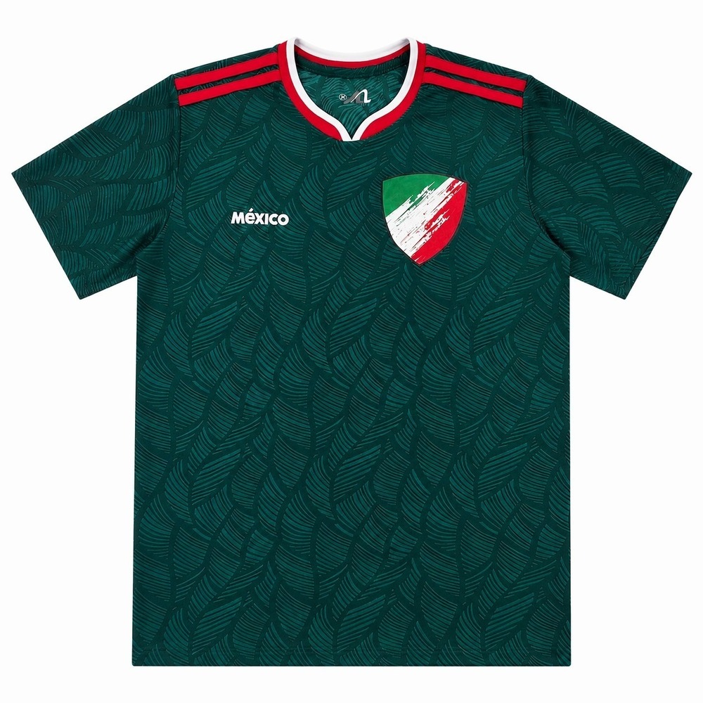 Mexico National Team Soccer Jersey Green Red Performance Shirt Men's Medium